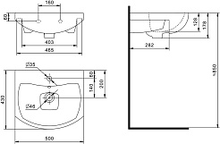 Misty Раковина мебельная Santek Балтика 50 – фотография-4